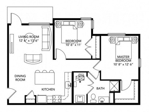 2Bed 2Bath-F at Meadowlark Place Apartments, Grimes, IA,  50111